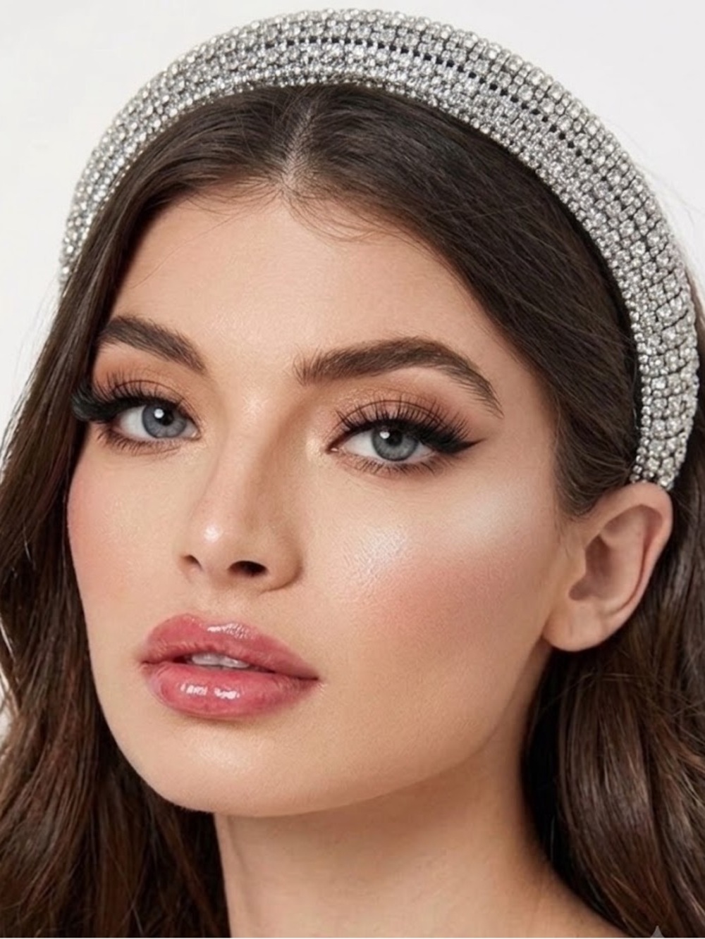 Silver jeweled headband